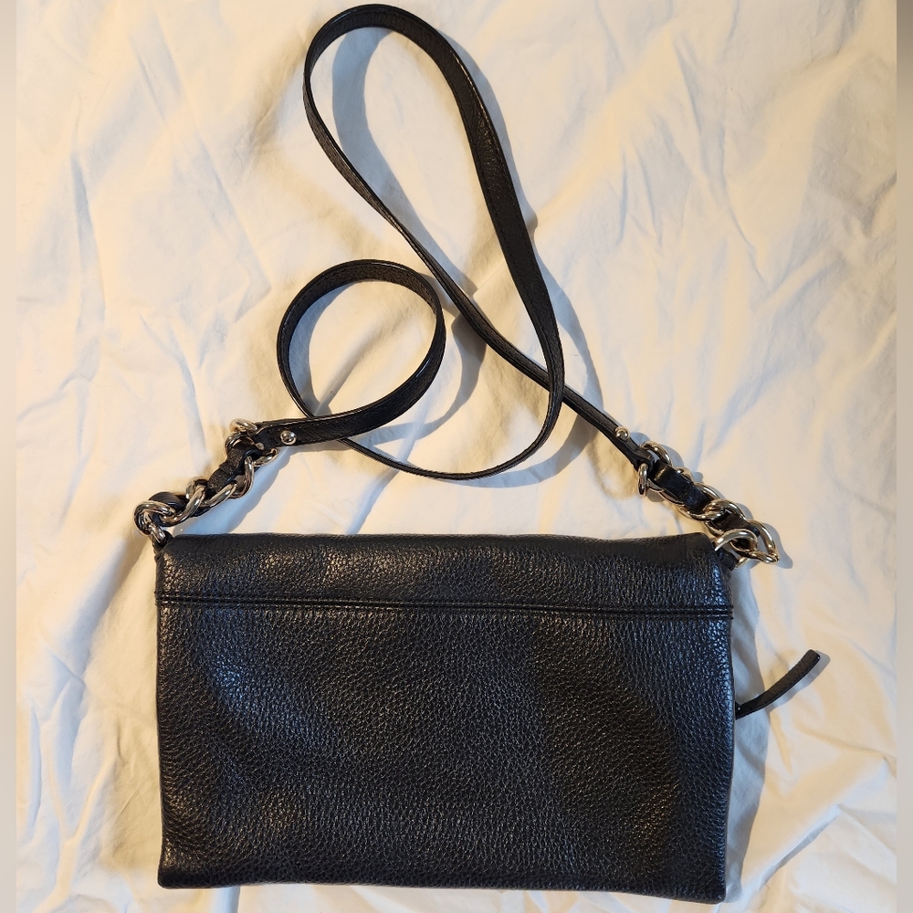 Kate Spade Black Pebbled Leather Chain-Accent Crossbody Bag - Picture 2 of 9